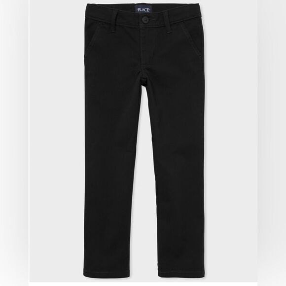 The Children’s Place Girls Uniform Chino Pants Sz 16 Black NWT - Picture 1 of 9